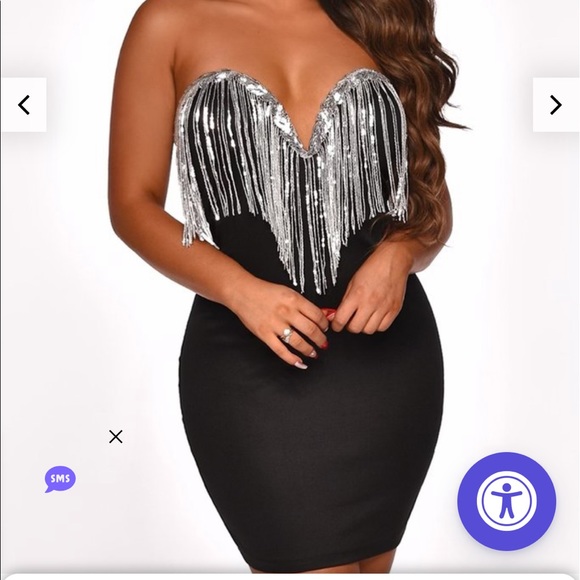 Black and Gold Party Dress - Picture 1 of 5